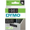 DYMO páska D1 12mm x 7m, biela na čiernej 45021
