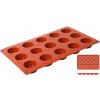Contacto Silikonová forma na 15 Petit Fours o průměru 40 mm 6635/415 terakotová