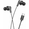 Slúchadlá Hoco Wire Earphones Type C With Microphone M114 Black