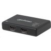 MANHATTAN Splitter HDMI 2 porty, 4K@30Hz, čierny