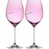 Diamante poháre na červené víno Silhouette City Pink s kamienkami Swarovski 470 ml 2 ks