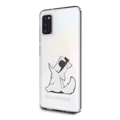 Púzdro Karl Lagerfeld Choupette Fun pro Samsung Galaxy A41 Transparent