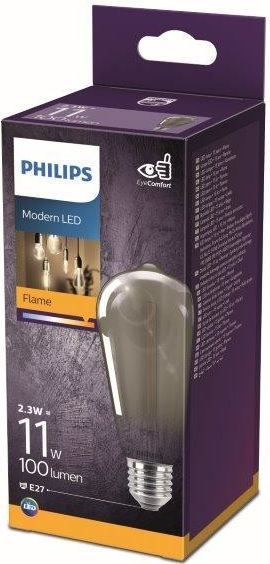 Philips E27 LED žiarovka , 2,3W, 100lm, 1800K, teplá biela