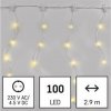 Vianočné osvetlenie EMOS 100 LED nano reťaz – cencúle, 2,9 m, vonkajšie aj vnútorné, teplá biela (D3CW02)