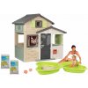Set domček Priateľov a pieskovisko Motýľ Friends Evo Playhouse Life Smoby rozšíriteľný s vodotryskom a 30 kg hygienický piesok