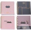 Notes špirála linajkový mačka 15x21cm,100strán