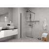 BESCO Walk-in sprchovací kút ECO-N BLACK Farba rámu - Čierna, Pevná stena - Bez pevnej steny, Rozmer A - 90 cm, Rozmer C - 195 cm, Výplň - Číre bezpečnostné sklo - 6 mm BCEXON90BC