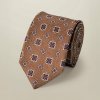 Charles Tyrwhitt Linen/Silk Print Tie Camel