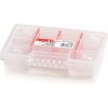 Plastový organizér 10 priehradok (prepážky) NORT 195x155x35 mm - farba: transparentná (Kistenberg KNO20154T-S429)