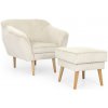 Wilsondo Kreslo s taburetom Dory - krémová