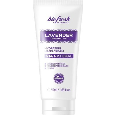 Lavender Organic Oil Hydratačný krém na ruky s organickým levanduľovým olejom Lavender 50ml