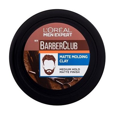 L'Oréal Paris Men Expert Barber Club Messy Hair Molding Clay stylingový jíl na vlasy se střední fixací 75 ml pro muže