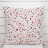 Biante Bavlnená obliečka na vankúš Sandra SA-719 Červeno-béžové drobné kvietky na bielom 40 x 40 cm