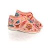 Manik detské papučky zatvorená špička ružové vtáčiky 317 2S