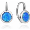 Olivie Strieborné náušnice MODRÝ OPÁL 7431 Ag 925; ≤2,4 g.