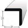 Rohová lišta vonkajšia nastavovaná 21 x 21 x 2400 mm dub