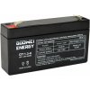 GOOWEI ENERGY Bezúdržbový olovený akumulátor AGM OT1.3-6 F1, 6 V, 1.3 Ah