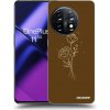 Picasee silikónový čierny obal pre OnePlus 11 5G - Brown flowers