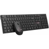 Klávesnice C-TECH WLKMC-03, bezdrátový combo set s myší, černý, USB, CZ/ SK WLKMC-03