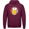AWDis Hoodie Mikina - Dizajn - Smrtka v Pive - Purpurovočervená - L - Pánske