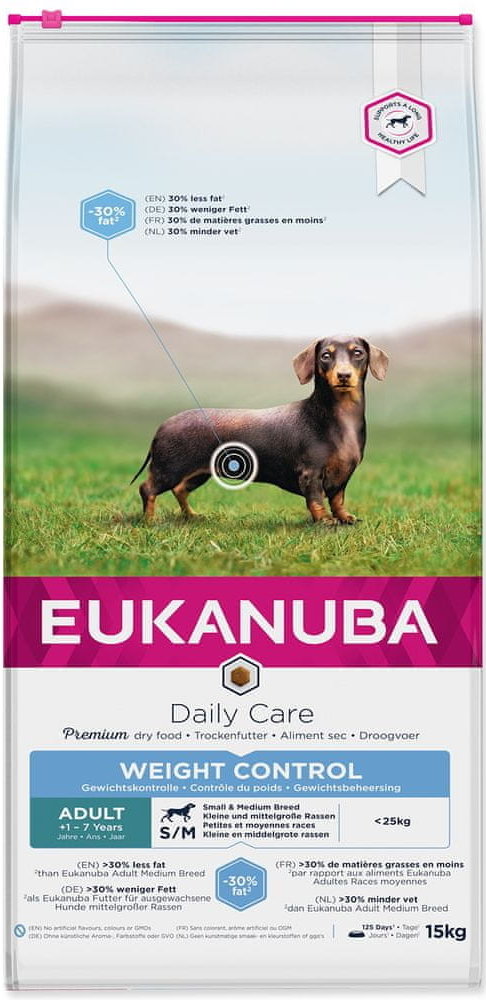 Eukanuba Adult Small & Medium Breed Weight Control 15 kg