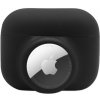 AppleKing 2v1 silikónový ochranný obal pre AirPods Pro / AirTag 1 / 2 - čierny - možnosť vrátiť tovar ZADARMO do 30tich dní