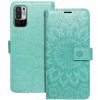 Puzdro Mezzo Book Xiaomi Redmi Note 10 5G/Poco M3 Pro vzor mandala - zelené