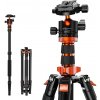 198cm Aluminum Camera Tripod, 3-section Central Axis Travel Tripod with 32mm Metal Ball Head Load Capacity 12KG K&F Concept