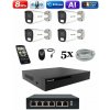 Amiko IP 4 kamerový set so switchom, 4K Ultra HD 8Mpix, Ai, Dl, Tube (1801K4V2) (Amiko)