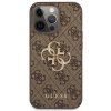 Púzdro Guess PU 4G Metal Logo iPhone 13 Pro Max hnedé