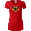 Nemecká orlica a vlajka - Dámske tričko z organickej bavlny Origin (GOTS) - L ( Červená )