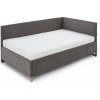 Antracitová rohová detská posteľ s úložným priestorom 90x200 cm Cool – Meise Möbel
