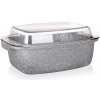 BANQUET Pekáč s nepriľnavým povrchom GRANITE 32,5 x 21 x 11 cm, 5,7 l, so sklenenou pokrievkou