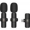 PULUZ PU3151B bezdrôtový lavalier mikrofón USB-C, čierny (PU3151B)