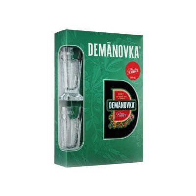 Demänovka Bitter 38% 0,7l (darčekové balenie s 2 pohármi)
