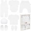 7-dielna dojčenská súpravička do pôrodnice New Baby I AM biela 62 (3-6m)