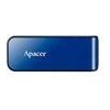 Apacer USB flash disk, USB 2.0, 64GB, AH334, modrý, AP64GAH334U-1, USB A, s výsuvným konektorom