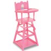 Jedálenská stolička High Chair Pink Corolle pre 36-42 cm bábiku ružová