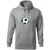 Futbalová lopta v triku - Mikina pánska Cape s kapucňou - L ( Tmavosivý melír )
