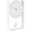 Dizajnové kyvadlové nástenné hodiny 5796WH Karlsson 33cm (8714302679018)