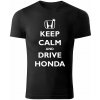 T-ričko Keep calm and drive Honda pánske tričko Farba trička: Svetlá Khaki, Farba potlače: Biela, Veľkosť: XS