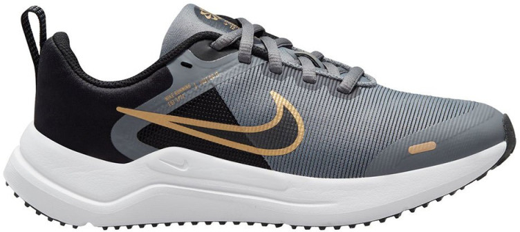 Nike Downshifter 12 cool grey/metallic gold/black/white šedá