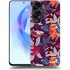 Picasee silikónový prehľadný obal pre Honor 90 Lite 5G - Purple Leaf