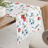 Biante Dekoračný behúň na stôl Rongo RGP-507 Akvarelové kvety s kolibríkmi na bielom 45x160 cm