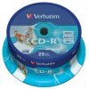 Verbatim 43439 CD-R AZO Wide Inkjet Printable, 25-pack Spindle, 700MB, 52x, 80min., 12cm