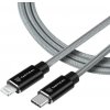 Tactical KP31195 Aramid extra pevný USB-C/Lighting MFI, 1m, sivý