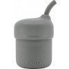 Silikónový pohárik so slamkou PURA my-my - slate 150 ml
