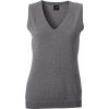 Dámska pletená vesta z bavlny, Veľkosť S, Farba Tmavosivý melír