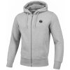 PitBull West Coast - pánská KPZ mikina SMALL LOGO premium pique šedý melír 2XL