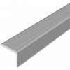 Schodová hrana samolepiaca - Strieborná 24,5x20 mm